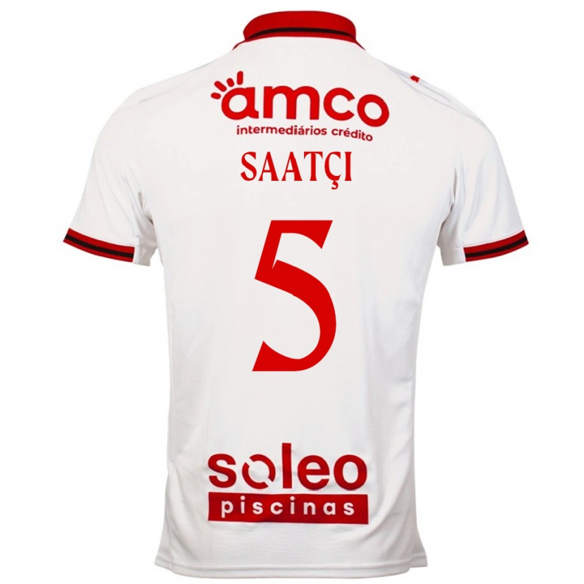 Danxen Homme Maillot Serdar Saatçı #5 Blanc Rouge Tenues Extérieur 2025/26 T-Shirt