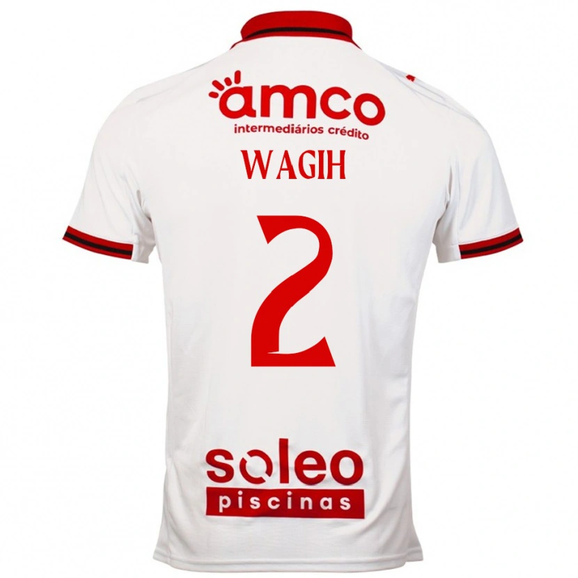 Danxen Homme Maillot Youssef Wagih #2 Blanc Rouge Tenues Extérieur 2025/26 T-Shirt