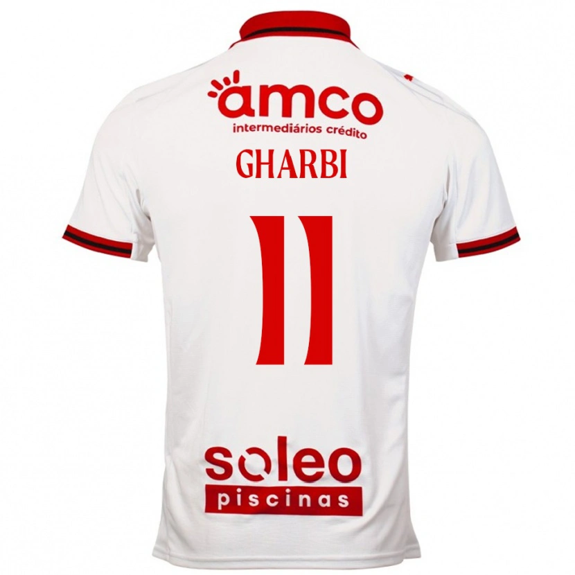 Danxen Homme Maillot Ismaël Gharbi #11 Blanc Rouge Tenues Extérieur 2025/26 T-Shirt