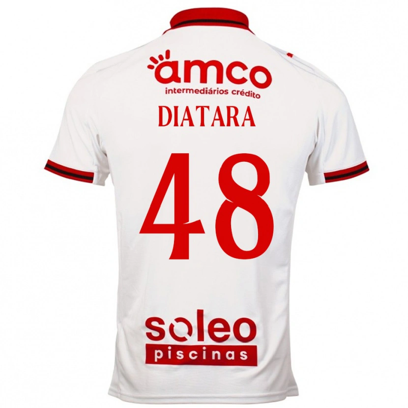 Danxen Homme Maillot Samba Diatara #48 Blanc Rouge Tenues Extérieur 2025/26 T-Shirt