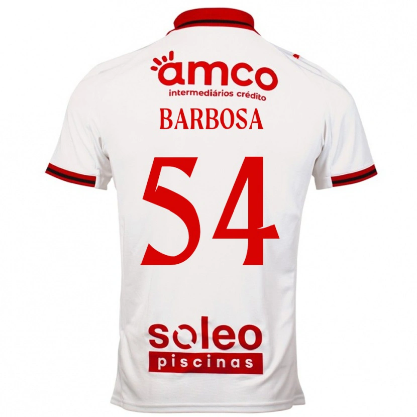 Danxen Homme Maillot Gui Barbosa #54 Blanc Rouge Tenues Extérieur 2025/26 T-Shirt