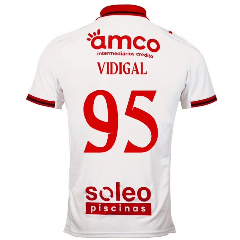 Danxen Homme Maillot Sandro Vidigal #95 Blanc Rouge Tenues Extérieur 2025/26 T-Shirt