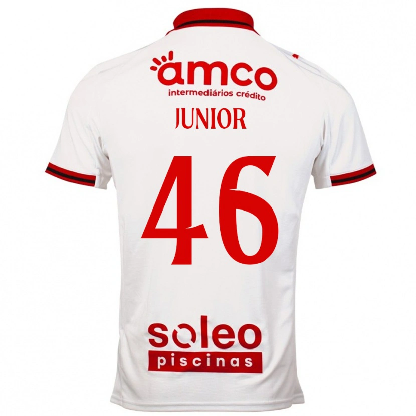 Danxen Homme Maillot Mário Junior #46 Blanc Rouge Tenues Extérieur 2025/26 T-Shirt