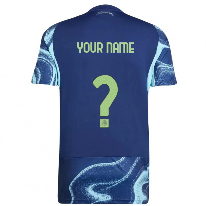 Danxen Homme Maillot Votre Nom #0 Marine Bleu Ciel Tenues Extérieur 2025/26 T-Shirt