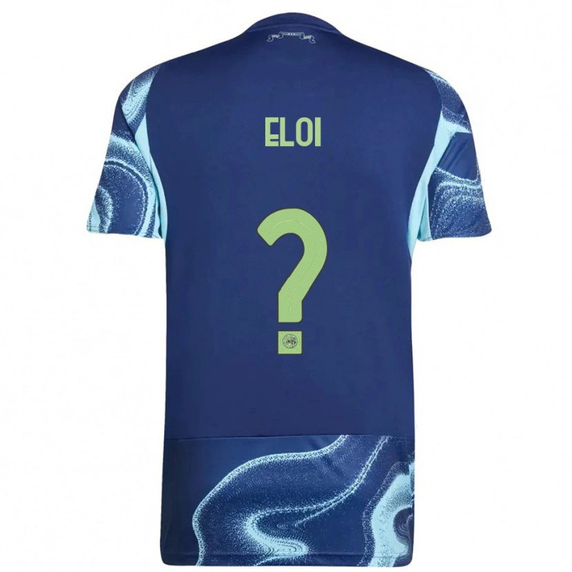 Danxen Homme Maillot Eloi Gómez #0 Marine Bleu Ciel Tenues Extérieur 2025/26 T-Shirt