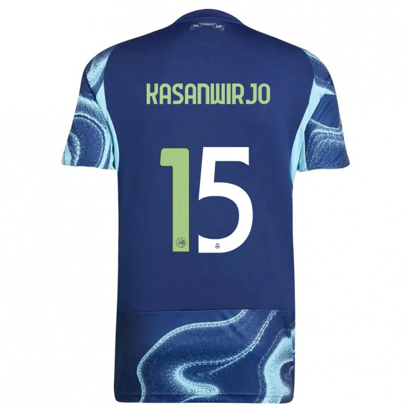 Danxen Homme Maillot Kennynho Kasanwirjo #15 Marine Bleu Ciel Tenues Extérieur 2025/26 T-Shirt