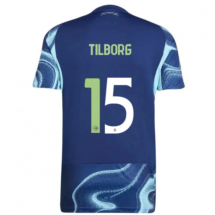Danxen Homme Maillot Sesynijo Tilborg #15 Marine Bleu Ciel Tenues Extérieur 2025/26 T-Shirt