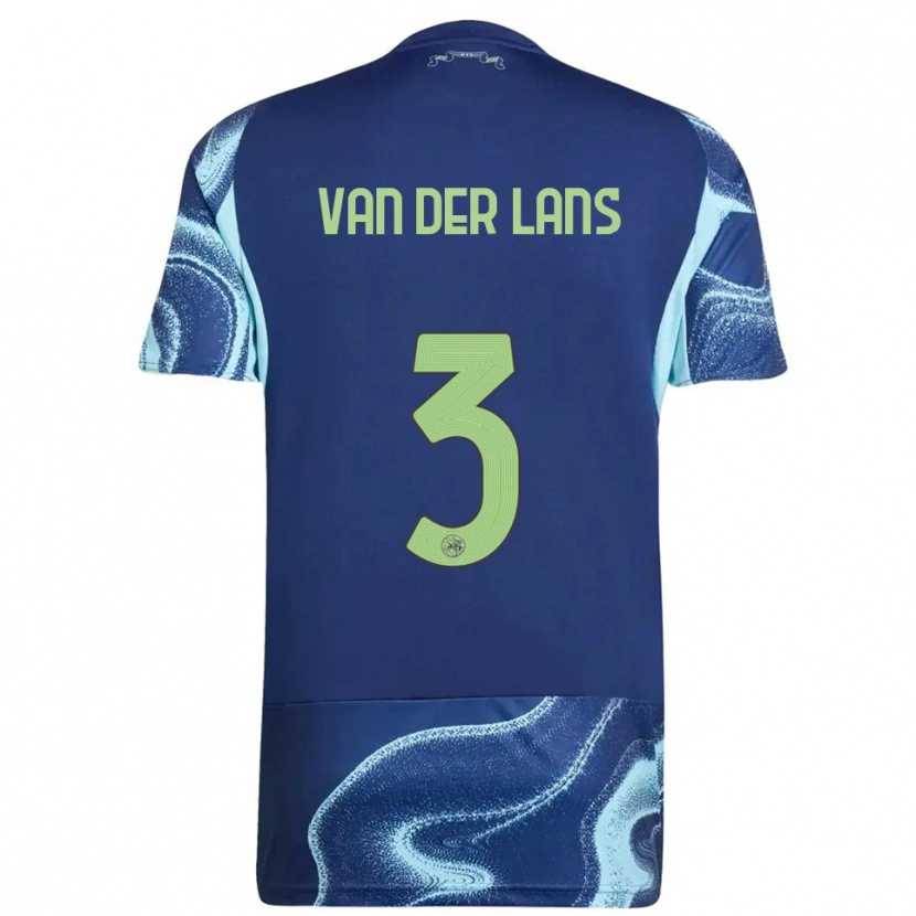 Danxen Homme Maillot Mylo Van Der Lans #3 Marine Bleu Ciel Tenues Extérieur 2025/26 T-Shirt