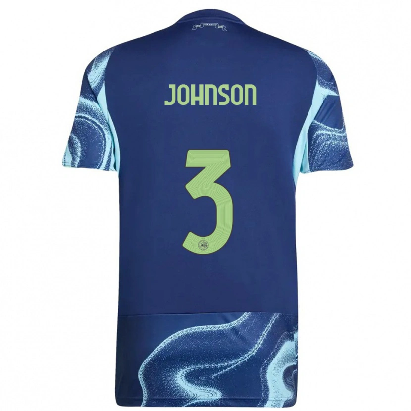 Danxen Homme Maillot Jinairo Johnson #3 Marine Bleu Ciel Tenues Extérieur 2025/26 T-Shirt