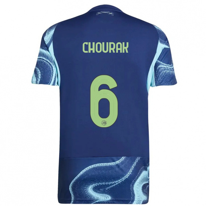 Danxen Homme Maillot Nassef Chourak #6 Marine Bleu Ciel Tenues Extérieur 2025/26 T-Shirt
