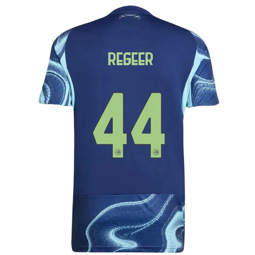 Danxen Homme Maillot Youri Regeer #44 Marine Bleu Ciel Tenues Extérieur 2025/26 T-Shirt
