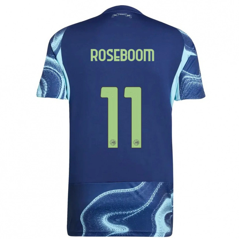 Danxen Homme Maillot Youri Roseboom #11 Marine Bleu Ciel Tenues Extérieur 2025/26 T-Shirt