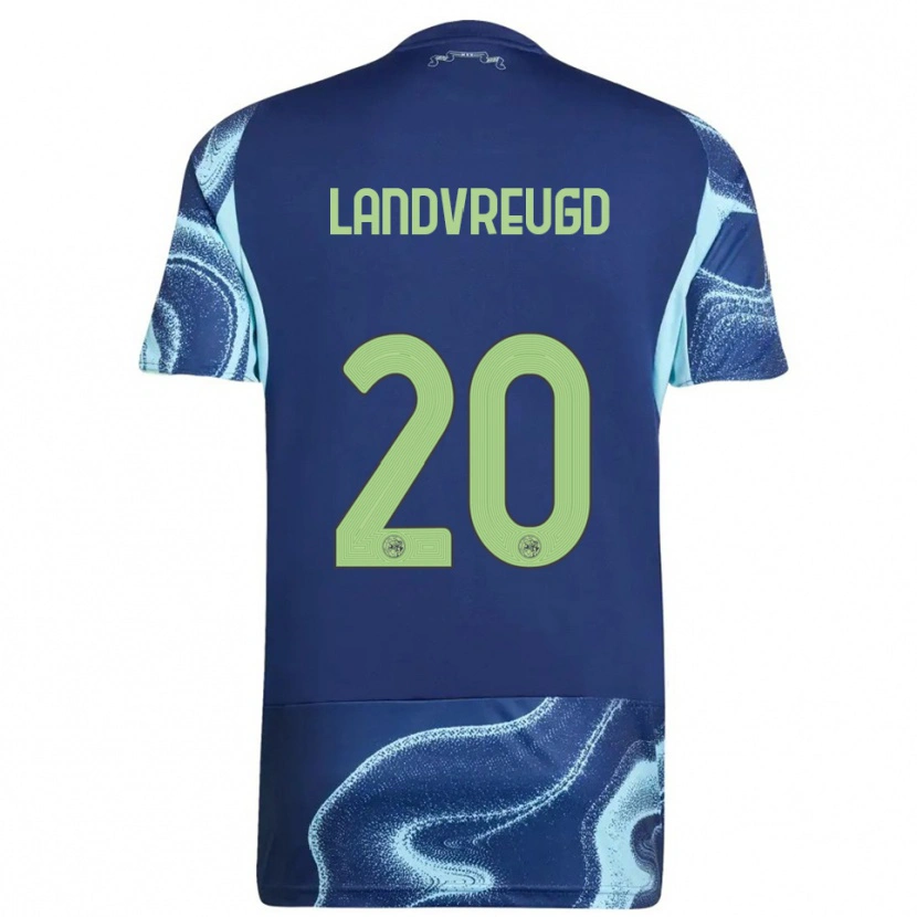 Danxen Homme Maillot Nafairon Landvreugd #20 Marine Bleu Ciel Tenues Extérieur 2025/26 T-Shirt