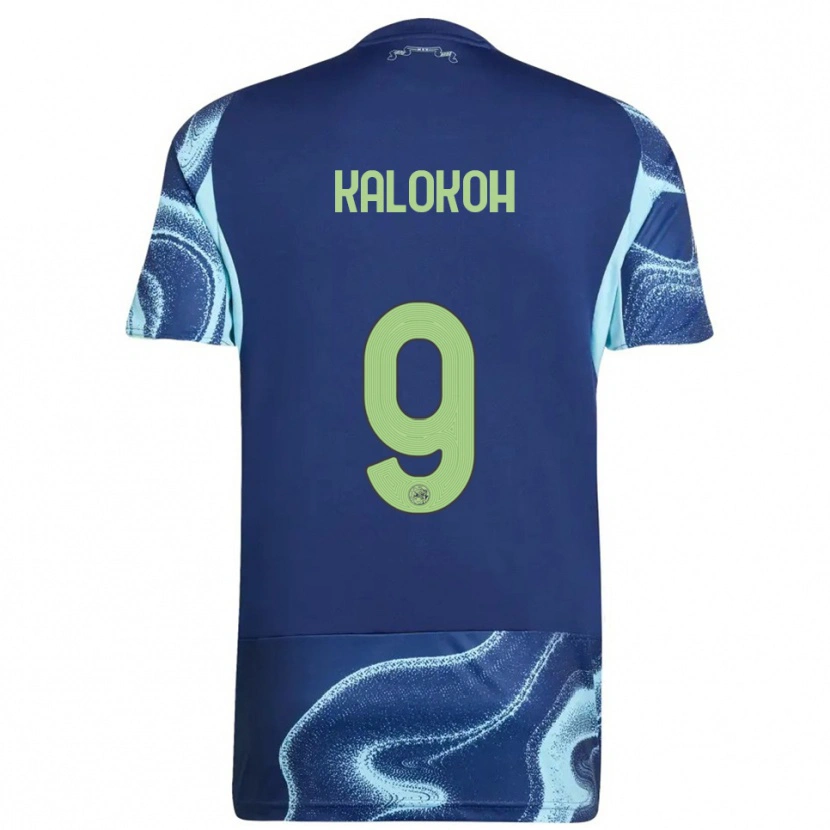 Danxen Homme Maillot David Kalokoh #9 Marine Bleu Ciel Tenues Extérieur 2025/26 T-Shirt