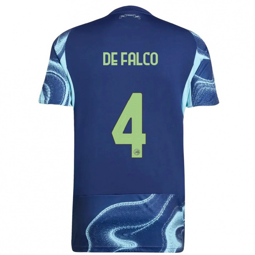 Danxen Homme Maillot Sinclair De Falco #4 Marine Bleu Ciel Tenues Extérieur 2025/26 T-Shirt