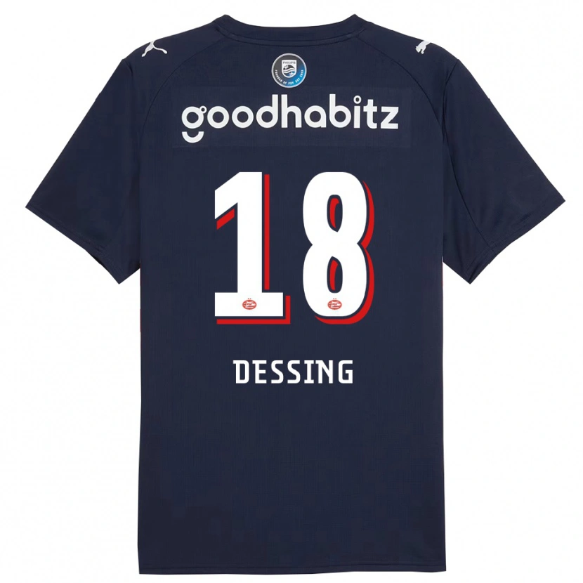 Danxen Homme Maillot Shanique Dessing #18 Marine Blanc Tenues Extérieur 2025/26 T-Shirt