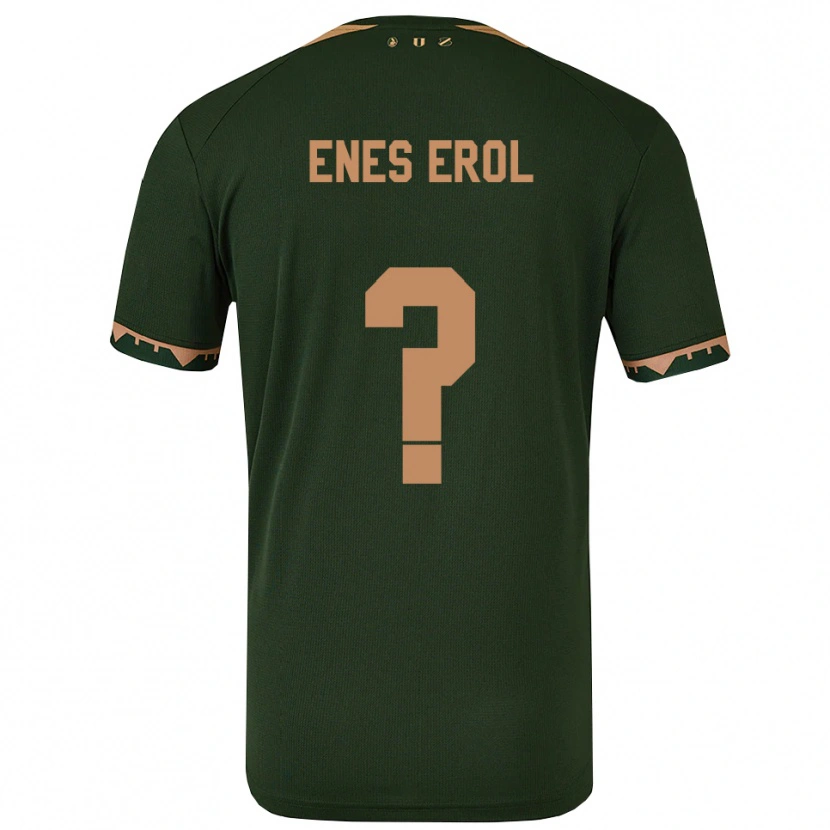 Danxen Homme Maillot Kubilay Enes Erol #0 Vert Or Tenues Extérieur 2025/26 T-Shirt
