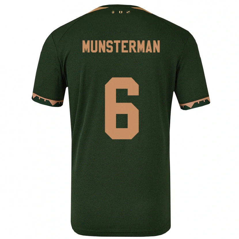 Danxen Homme Maillot Marthe Munsterman #6 Vert Or Tenues Extérieur 2025/26 T-Shirt