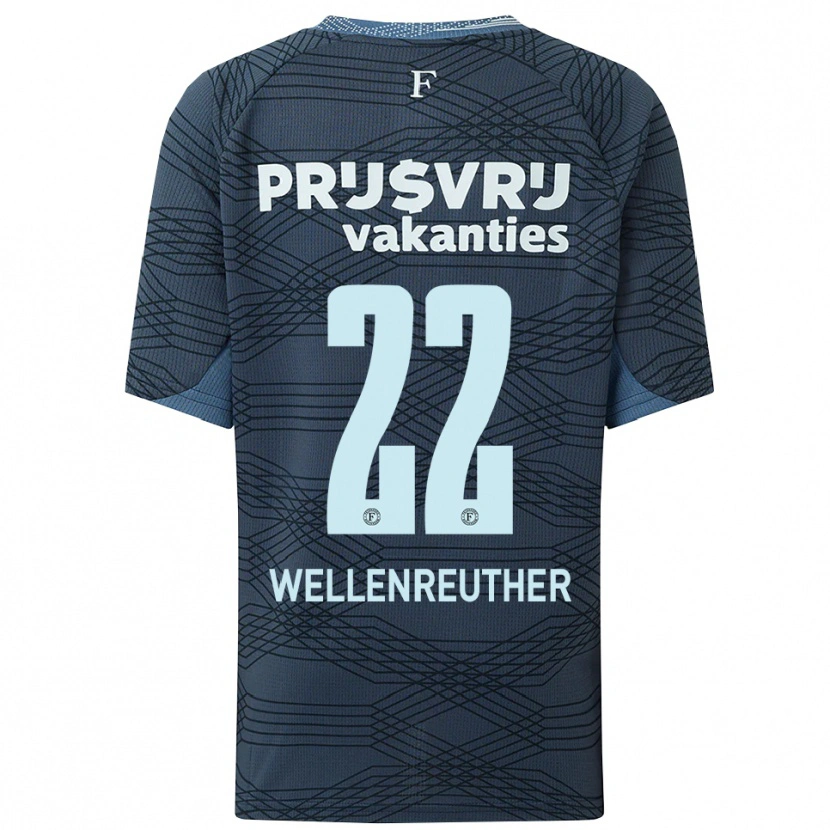 Danxen Homme Maillot Timon Wellenreuther #22 Noir Gris Tenues Extérieur 2025/26 T-Shirt