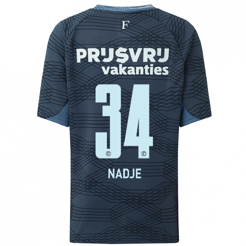 Danxen Homme Maillot Chris-Kévin Nadje #34 Noir Gris Tenues Extérieur 2025/26 T-Shirt