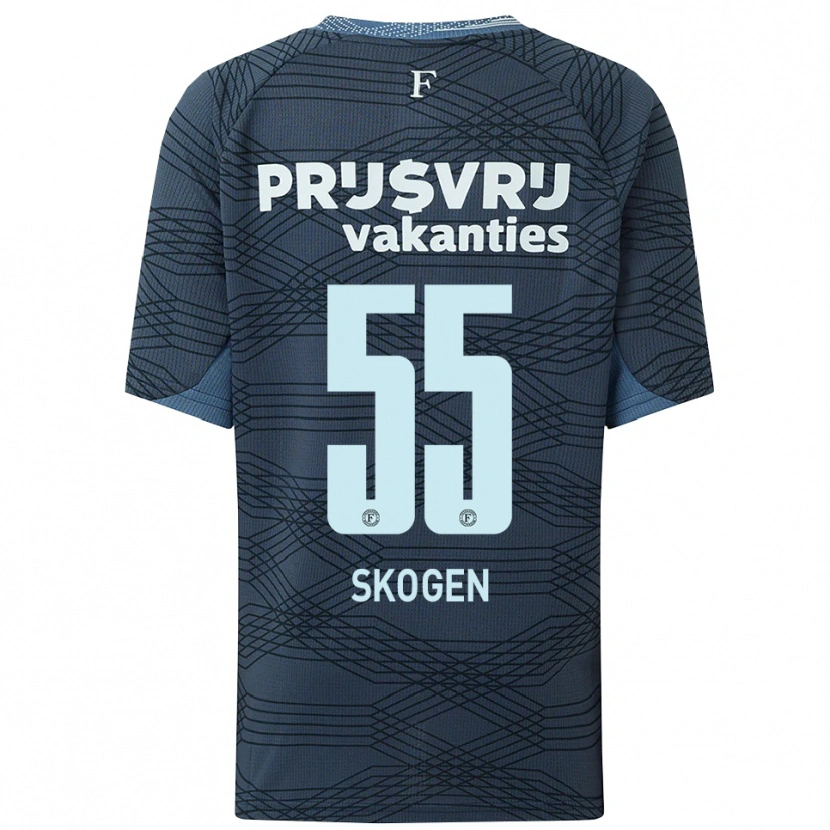 Danxen Homme Maillot Sondre Skogen #55 Noir Gris Tenues Extérieur 2025/26 T-Shirt