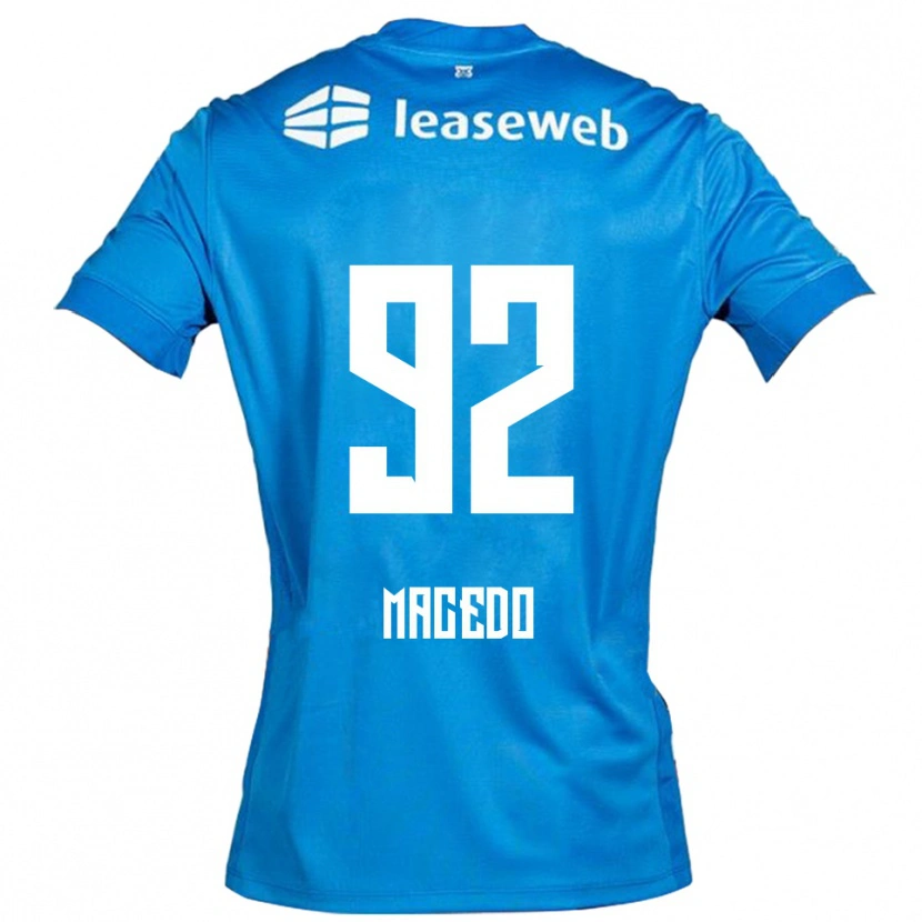 Danxen Homme Maillot Rodrigo Macedo #92 Bleu Blanc Tenues Extérieur 2025/26 T-Shirt