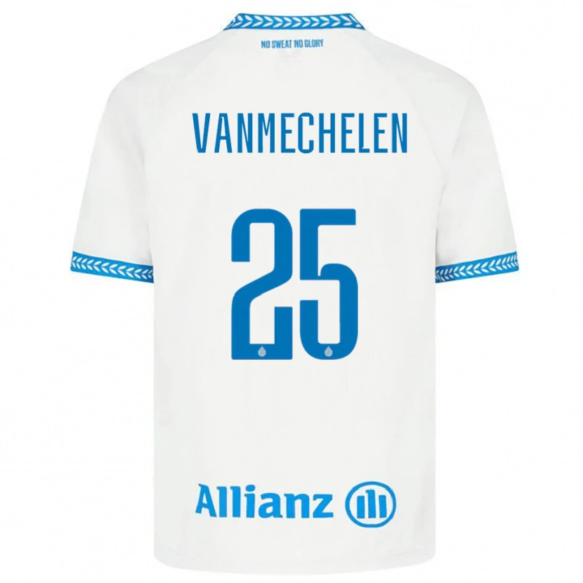 Danxen Homme Maillot Davinia Vanmechelen #25 Bleu Blanc Tenues Extérieur 2025/26 T-Shirt