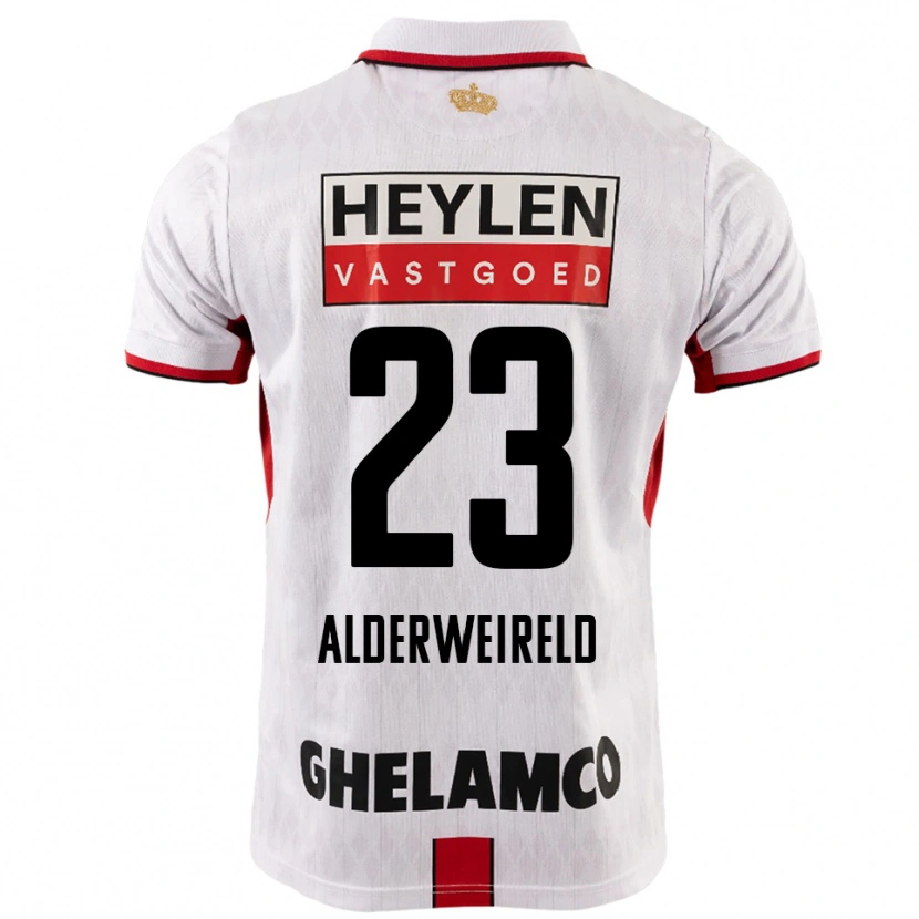 Danxen Homme Maillot Toby Alderweireld #23 Blanc Rouge Tenues Extérieur 2025/26 T-Shirt