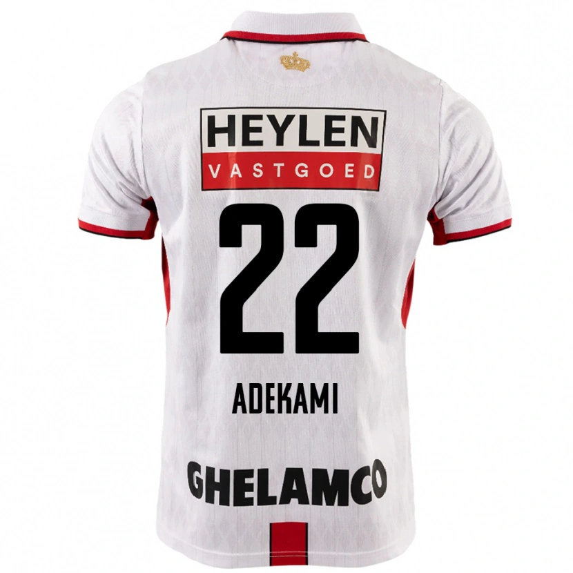 Danxen Homme Maillot Farouck Adekami #22 Blanc Rouge Tenues Extérieur 2025/26 T-Shirt