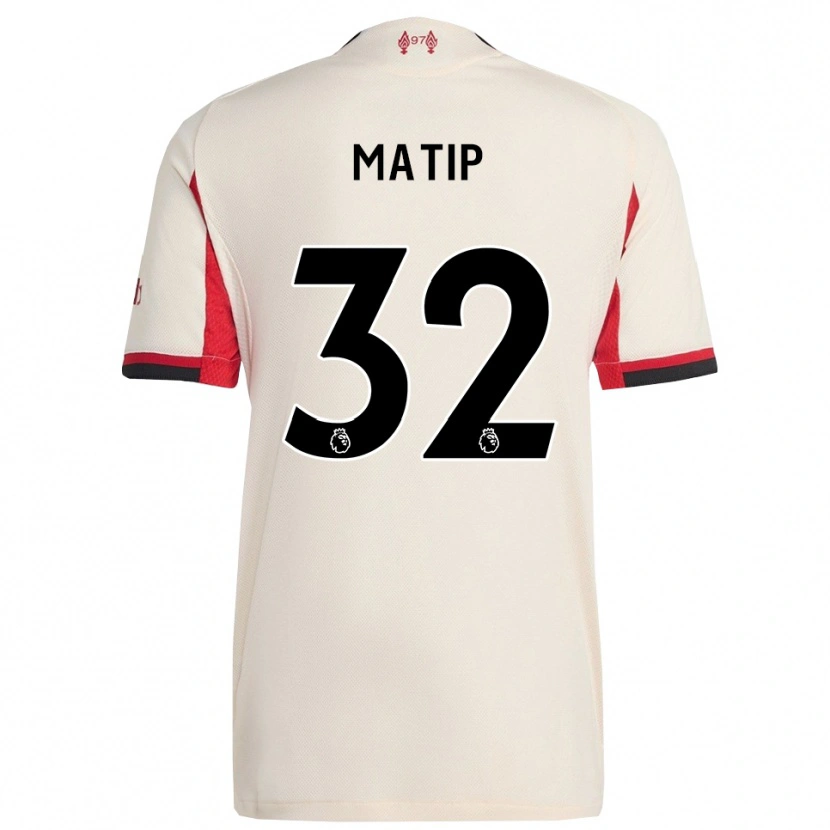 Danxen Homme Maillot Joel Matip #32 Blanc Noir Tenues Extérieur 2025/26 T-Shirt