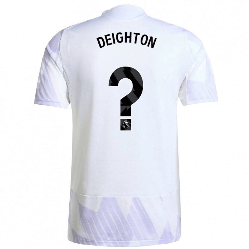 Danxen Homme Maillot Joe Deighton #0 Blanc Violet Violet Tenues Extérieur 2025/26 T-Shirt