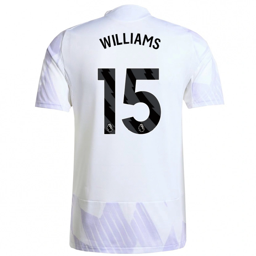 Danxen Homme Maillot Joe Williams #15 Blanc Violet Violet Tenues Extérieur 2025/26 T-Shirt