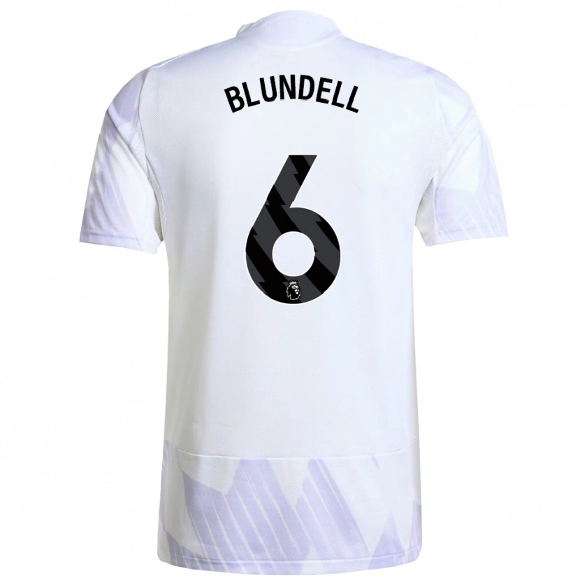 Danxen Homme Maillot Hannah Blundell #6 Blanc Violet Violet Tenues Extérieur 2025/26 T-Shirt