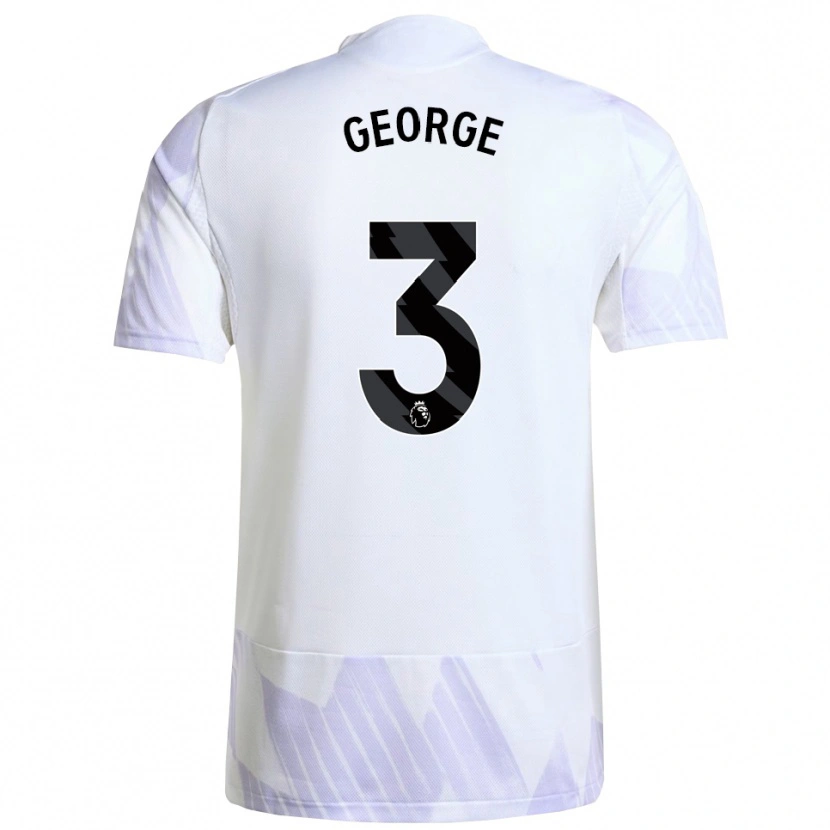 Danxen Homme Maillot Gabby George #3 Blanc Violet Violet Tenues Extérieur 2025/26 T-Shirt