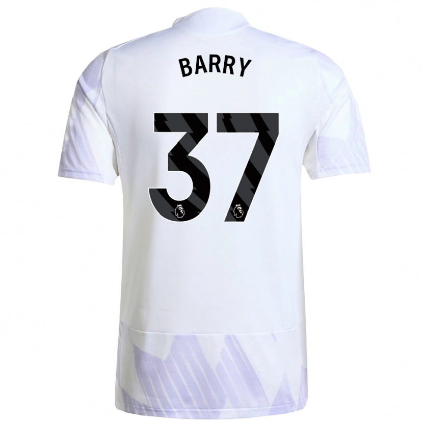 Danxen Homme Maillot Keira Barry #37 Blanc Violet Violet Tenues Extérieur 2025/26 T-Shirt