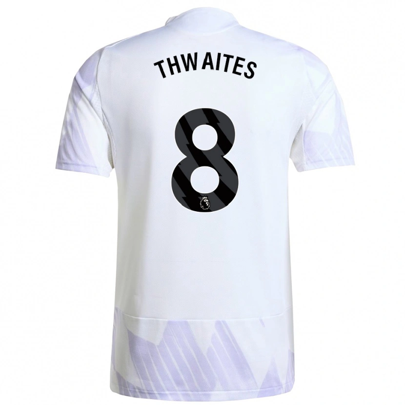 Danxen Homme Maillot Jim Thwaites #8 Blanc Violet Violet Tenues Extérieur 2025/26 T-Shirt