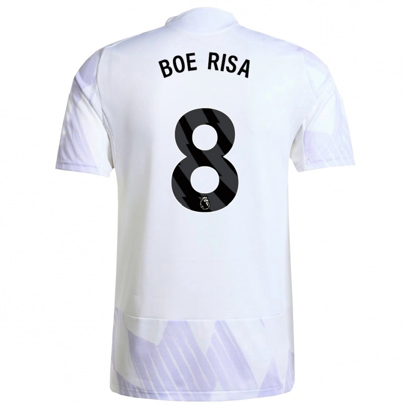 Danxen Homme Maillot Vilde Boe Risa #8 Blanc Violet Violet Tenues Extérieur 2025/26 T-Shirt