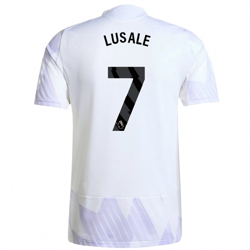 Danxen Homme Maillot Samuel Lusale #7 Blanc Violet Violet Tenues Extérieur 2025/26 T-Shirt