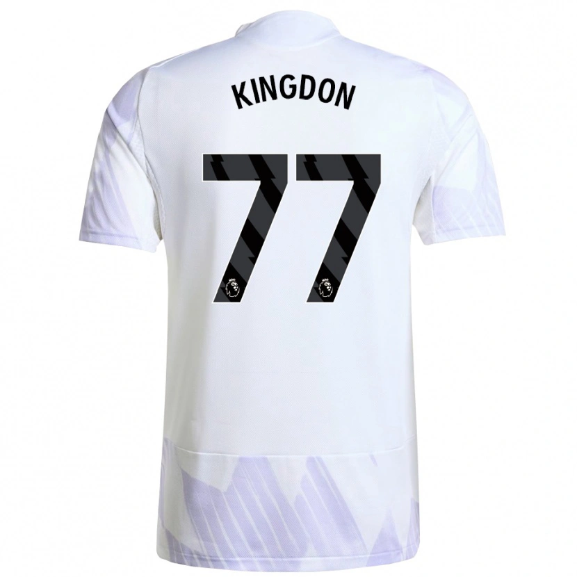 Danxen Homme Maillot Jack Kingdon #77 Blanc Violet Violet Tenues Extérieur 2025/26 T-Shirt