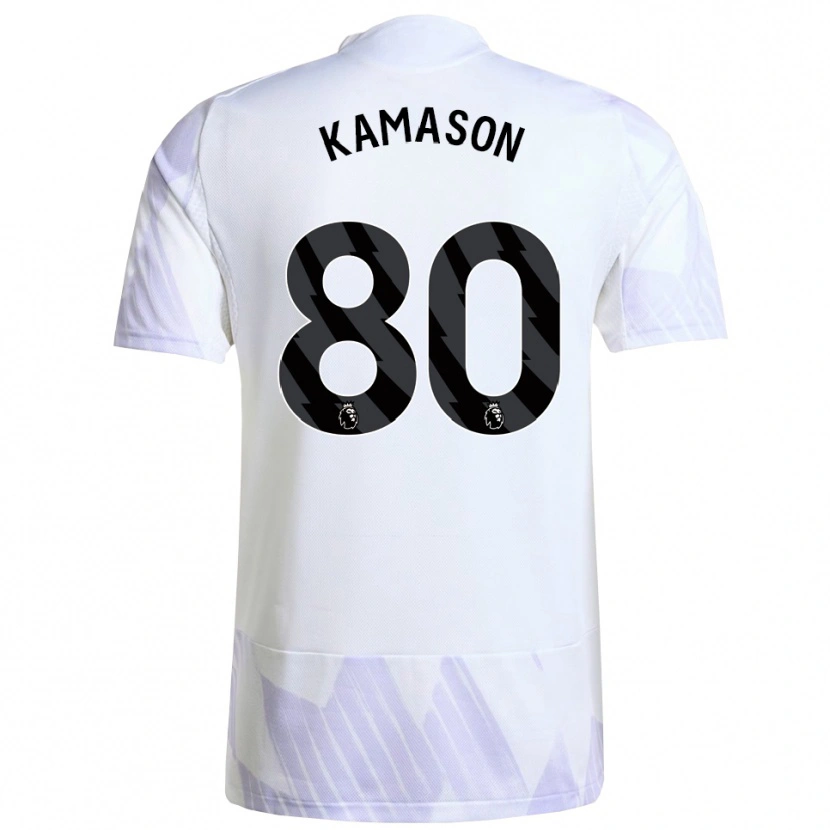 Danxen Homme Maillot Jaydan Kamason #80 Blanc Violet Violet Tenues Extérieur 2025/26 T-Shirt