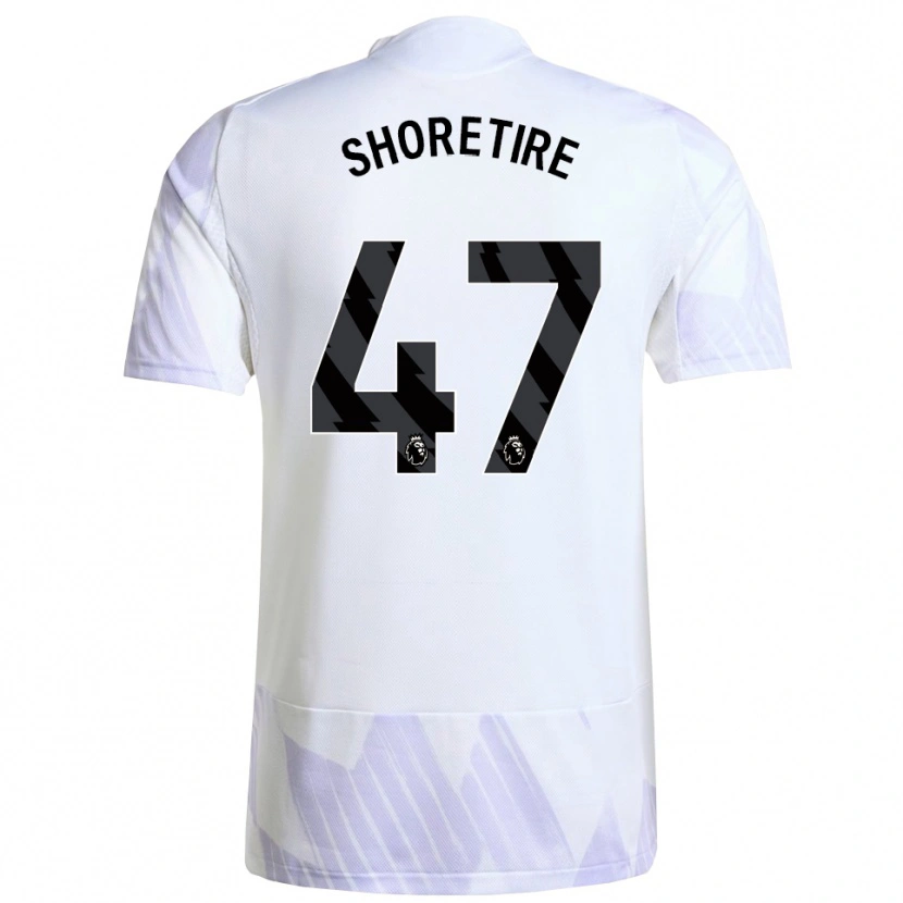 Danxen Homme Maillot Shola Shoretire #47 Blanc Violet Violet Tenues Extérieur 2025/26 T-Shirt