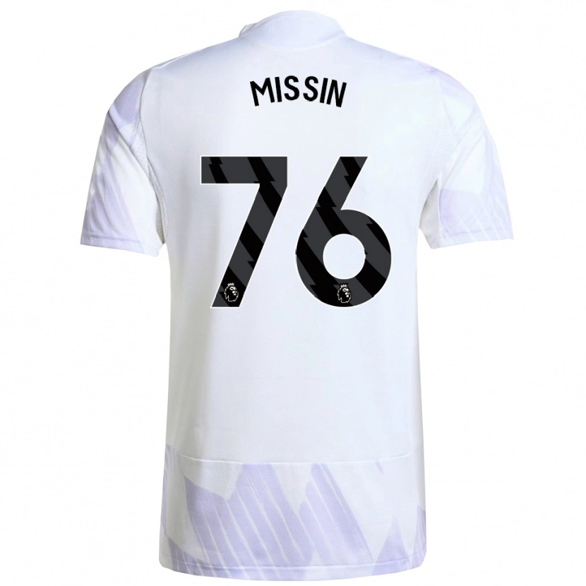Danxen Homme Maillot Ashton Missin #76 Blanc Violet Violet Tenues Extérieur 2025/26 T-Shirt