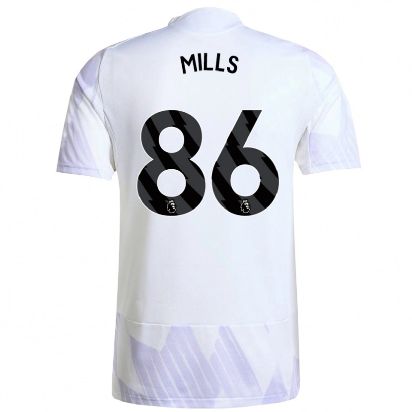 Danxen Homme Maillot Albert Mills #86 Blanc Violet Violet Tenues Extérieur 2025/26 T-Shirt