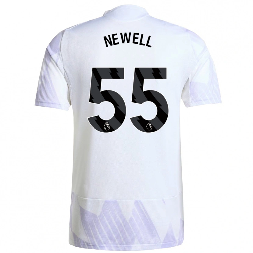Danxen Homme Maillot Lucy Newell #55 Blanc Violet Violet Tenues Extérieur 2025/26 T-Shirt