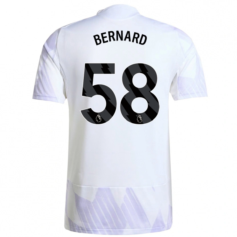 Danxen Homme Maillot Bernard #58 Blanc Violet Violet Tenues Extérieur 2025/26 T-Shirt