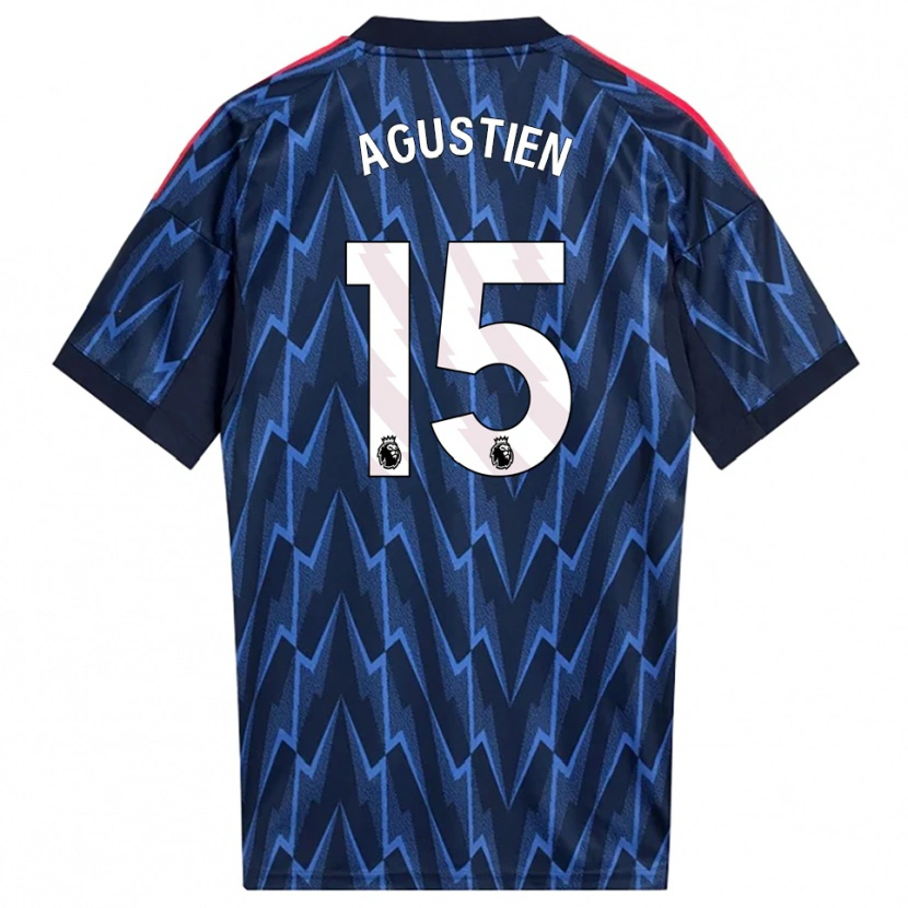 Danxen Homme Maillot Demiane Agustien #15 Marine Rouge Tenues Extérieur 2025/26 T-Shirt