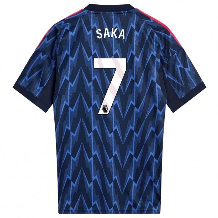 Danxen Homme Maillot Bukayo Saka #7 Marine Rouge Tenues Extérieur 2025/26 T-Shirt