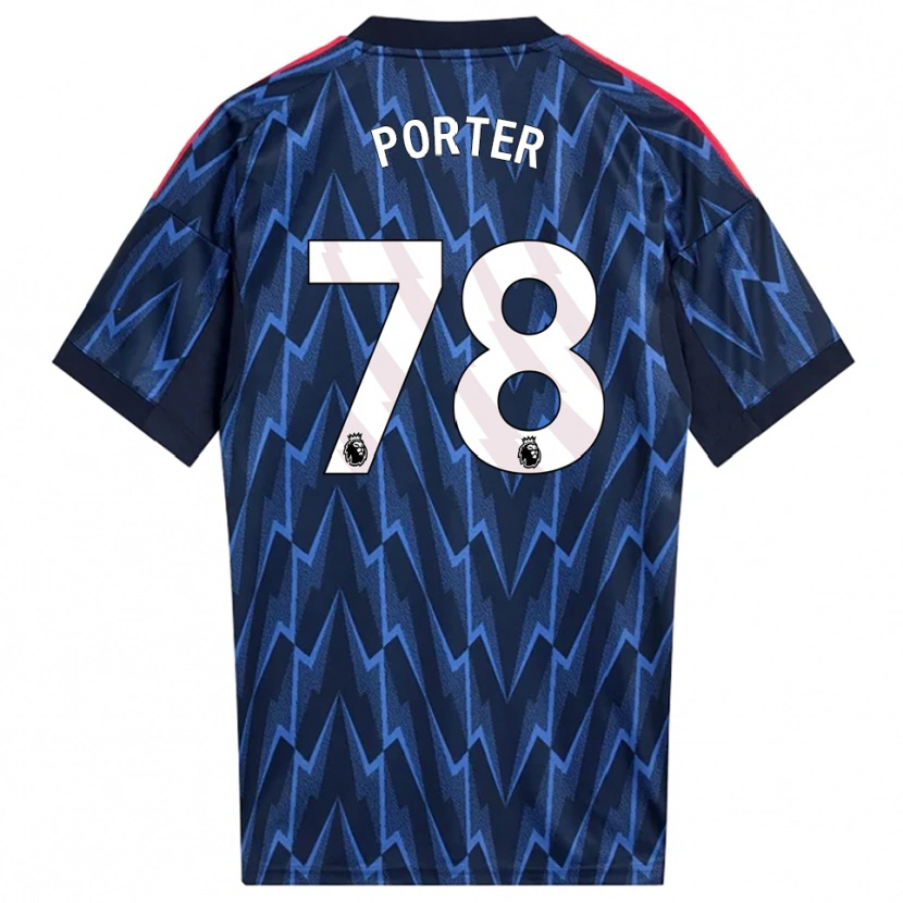 Danxen Homme Maillot Jack Porter #78 Marine Rouge Tenues Extérieur 2025/26 T-Shirt
