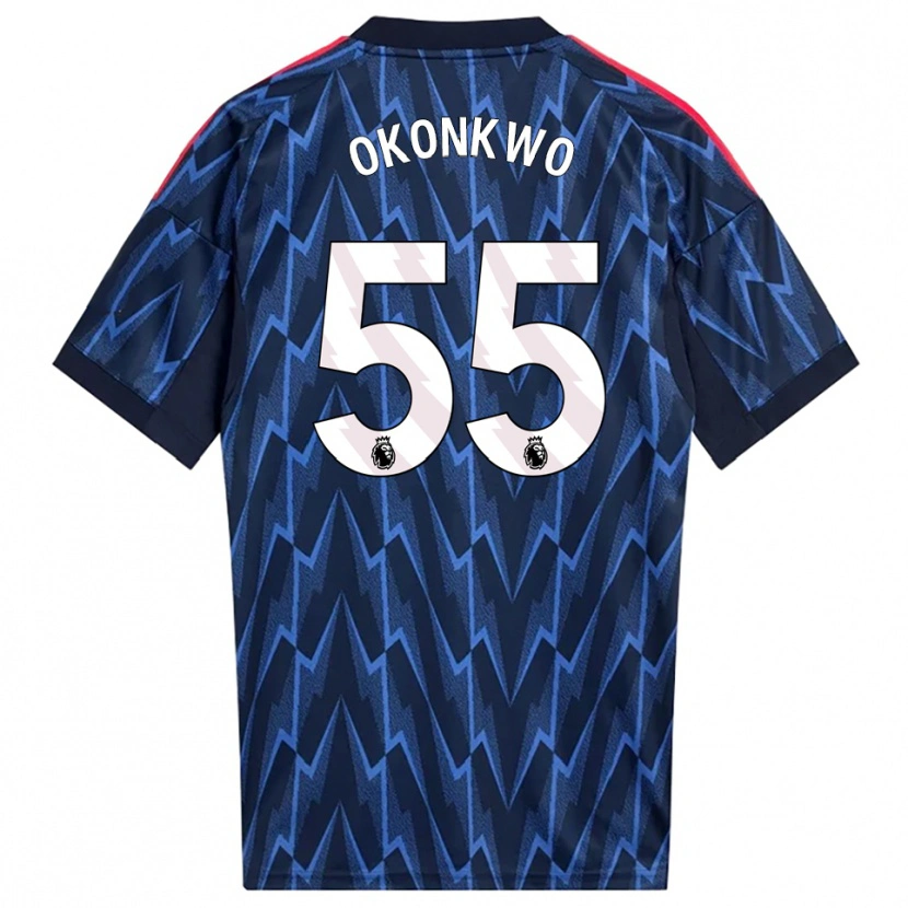 Danxen Homme Maillot Brian Okonkwo #55 Marine Rouge Tenues Extérieur 2025/26 T-Shirt