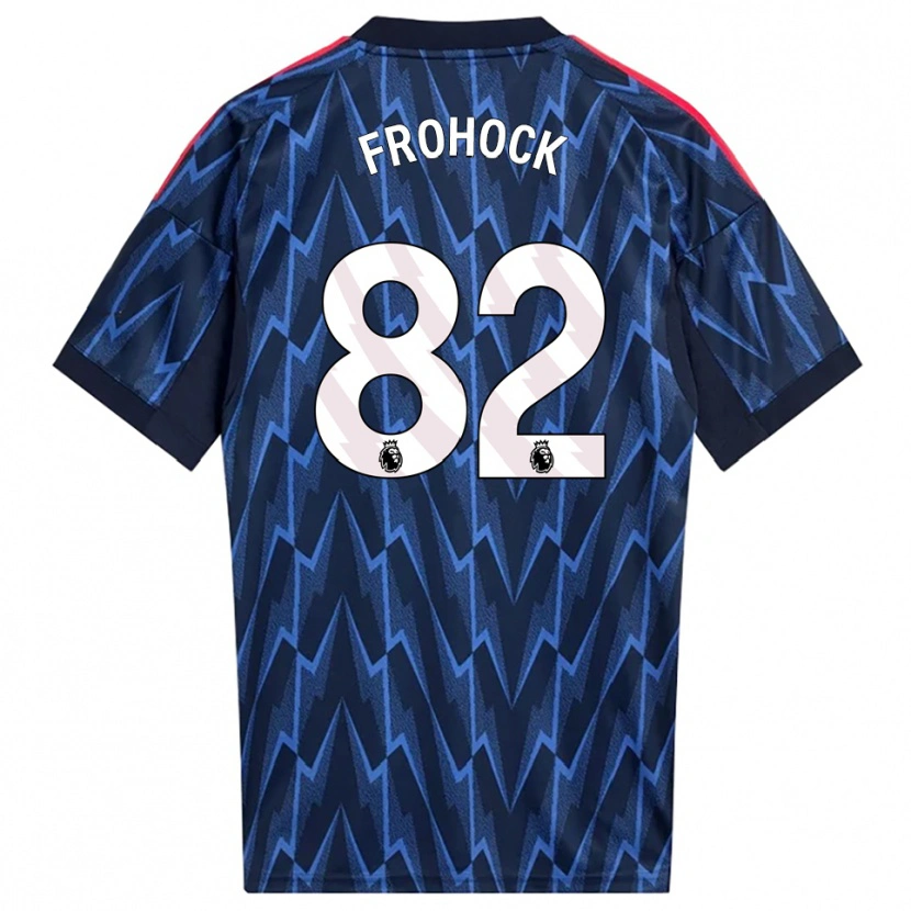 Danxen Homme Maillot Marley Frohock #82 Marine Rouge Tenues Extérieur 2025/26 T-Shirt